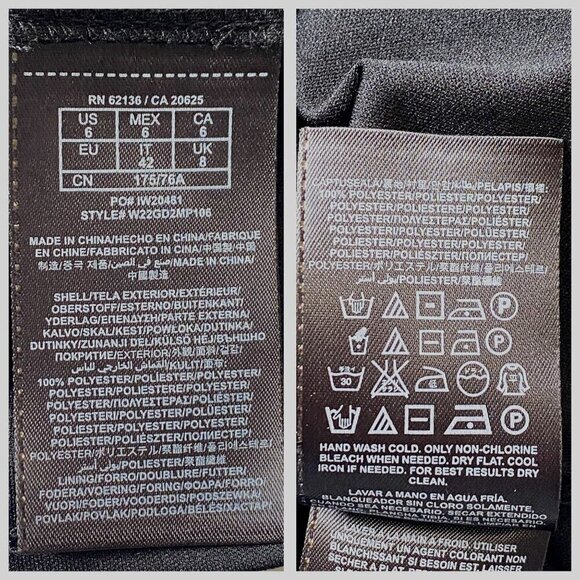 Guess black pleated scoop neck short sleeve dress, size 6 - Picture 4 of 13